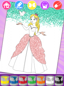 اسکرین شات برنامه Princess Coloring Book & Games 4