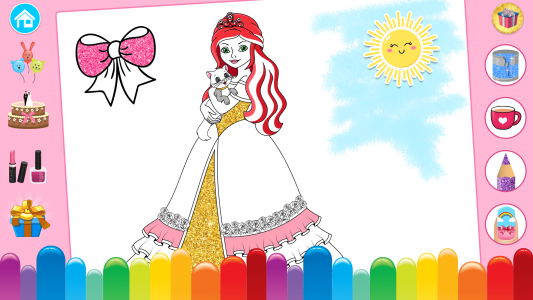 اسکرین شات برنامه Princess Coloring Book & Games 8