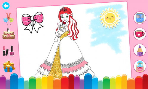 اسکرین شات برنامه Princess Coloring & Dress Up 8