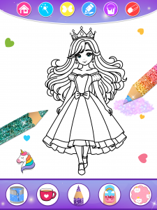 اسکرین شات برنامه Princess Coloring Book & Games 3