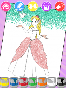 اسکرین شات برنامه Princess Coloring Book & Games 2