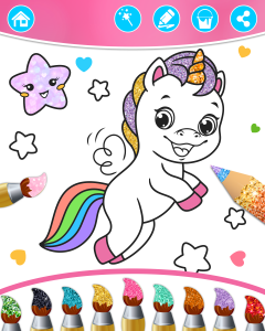 اسکرین شات برنامه Princess Coloring Book & Games 2