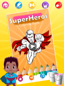 اسکرین شات برنامه Superhero Coloring Pages 1