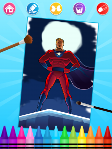 اسکرین شات برنامه Superhero Coloring Pages 7