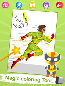 اسکرین شات برنامه Superhero Coloring Pages 3