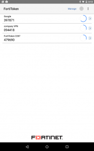 اسکرین شات برنامه FortiToken Mobile 3