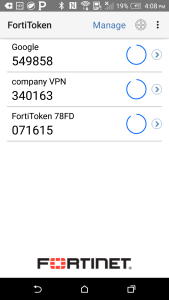 اسکرین شات 1 برنامه FortiToken Mobile