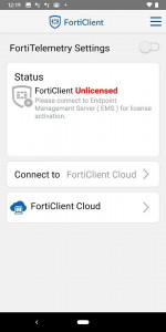 اسکرین شات برنامه FortiClient 1