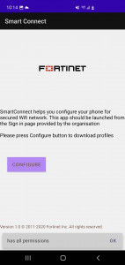 اسکرین شات برنامه FortiGuest Smart Connect 3