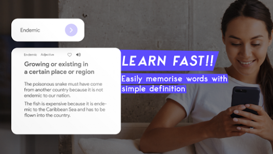 اسکرین شات برنامه Vocabulary Builder - Learn words & Improve English 1