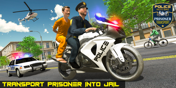 اسکرین شات برنامه Police Bike Prisoner Transport 4