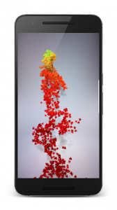 اسکرین شات برنامه S8 Color Burst Particles Nougat 3D live wallpaper 4