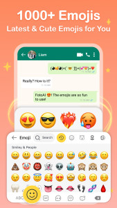 اسکرین شات 2 برنامه Keyboard Themes, Fonts -FotoAI