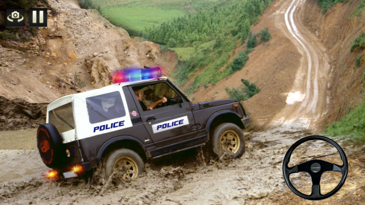 اسکرین شات بازی Fast Police Jeep Simulator: Police Car Chase Game 1