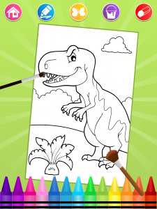 اسکرین شات 1 برنامه Dino Coloring Pages