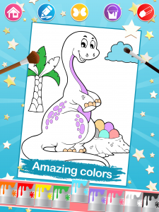 اسکرین شات 5 برنامه Dino Coloring Pages