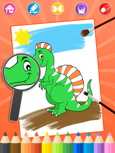 اسکرین شات 4 برنامه Dino Coloring Pages