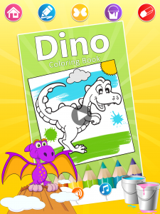اسکرین شات 6 برنامه Dino Coloring Pages