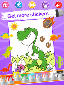اسکرین شات 2 برنامه Dino Coloring Pages
