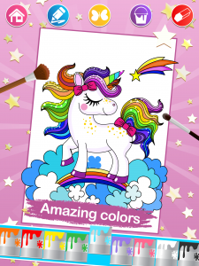 اسکرین شات برنامه Unicorn Coloring Pages 4