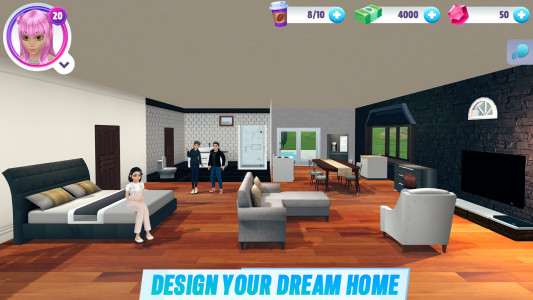 اسکرین شات بازی Virtual Sim Story: 3D Dream Home & Life 2