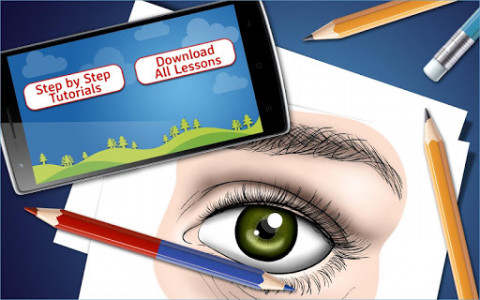 اسکرین شات بازی How to Draw Eyes Step by Step Drawing App 4