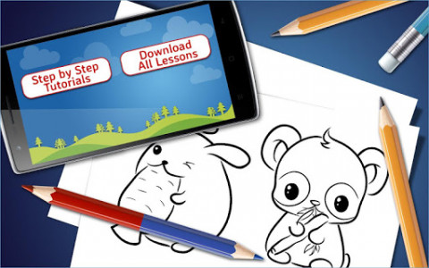 اسکرین شات بازی How to Draw Kawaii Step by Step Drawing App 4