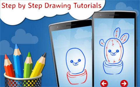 اسکرین شات بازی How to Draw Kawaii Step by Step Drawing App 1