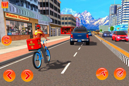 اسکرین شات برنامه BMX Bicycle Pizza Delivery Boy 1