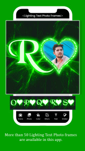 اسکرین شات 2 برنامه Lighting Text Photo Frames