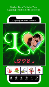 اسکرین شات 5 برنامه Lighting Text Photo Frames