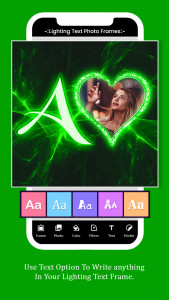 اسکرین شات 4 برنامه Lighting Text Photo Frames