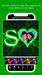 اسکرین شات 3 برنامه Lighting Text Photo Frames