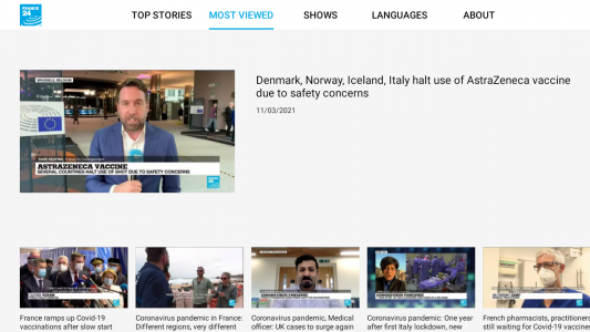 اسکرین شات برنامه FRANCE 24 - Android TV 2
