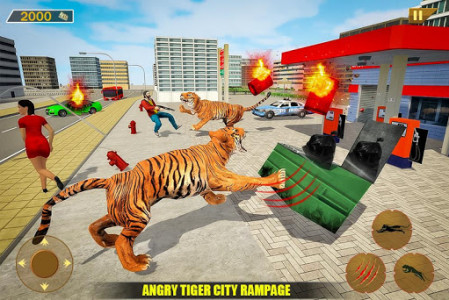 اسکرین شات برنامه Angry Tiger City Attack: Wild Animal Fighting Game 7