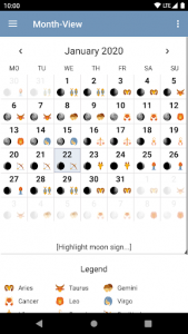 اسکرین شات برنامه Moon Calendar - Moony 3