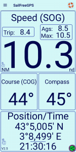 اسکرین شات 1 برنامه SailFreeGPS