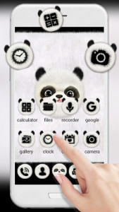 اسکرین شات برنامه Cute Panda Launcher Theme Live HD Wallpapers 5