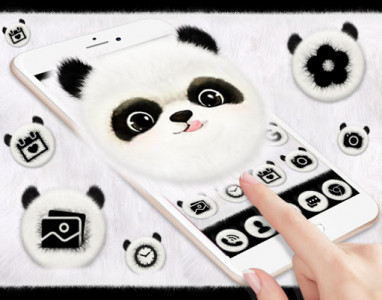 اسکرین شات برنامه Cute Panda Launcher Theme Live HD Wallpapers 2