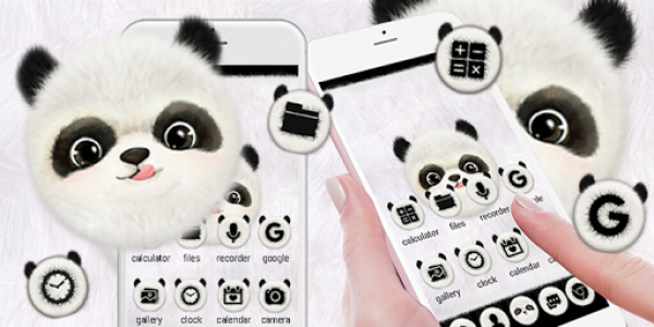 اسکرین شات برنامه Cute Panda Launcher Theme Live HD Wallpapers 7