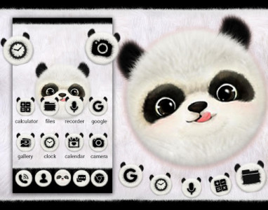 اسکرین شات برنامه Cute Panda Launcher Theme Live HD Wallpapers 3