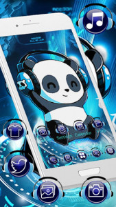 اسکرین شات برنامه Music Tech Panda Launcher Theme Live HD Wallpapers 2