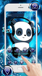 اسکرین شات برنامه Music Tech Panda Launcher Theme Live HD Wallpapers 3