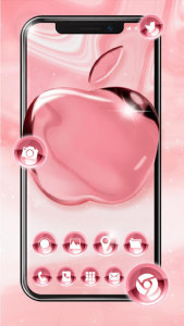 اسکرین شات برنامه Pink Rose Gold Launcher Theme Live HD Wallpaper 1