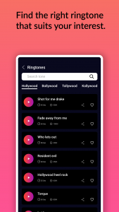 اسکرین شات برنامه Android Music Ringtones, Songs 3