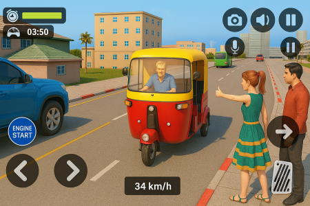 اسکرین شات 3 برنامه Tuk Tuk Rickshaw - Auto Game