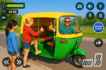اسکرین شات 1 برنامه Tuk Tuk Rickshaw - Auto Game