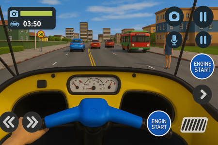 اسکرین شات 2 برنامه Tuk Tuk Rickshaw - Auto Game