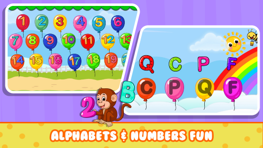اسکرین شات 4 بازی Balloon Pop Kids Learning Game