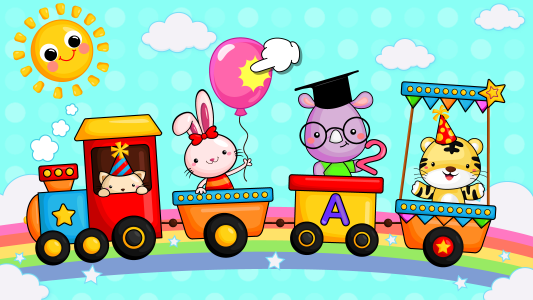 اسکرین شات 1 بازی Balloon Pop Kids Learning Game